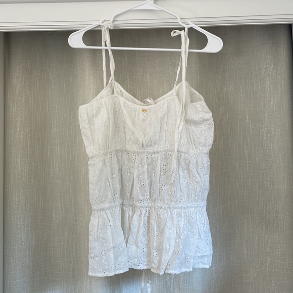 NWT - PQ white eyelet tie tank top - size m/l - Picture 8 of 8